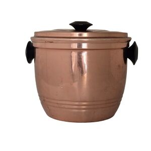 Vintage ALFI West Germany Copper Ice Bucket & Lid & Black Handles – Mid Century